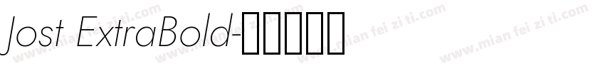 Jost ExtraBold字体转换